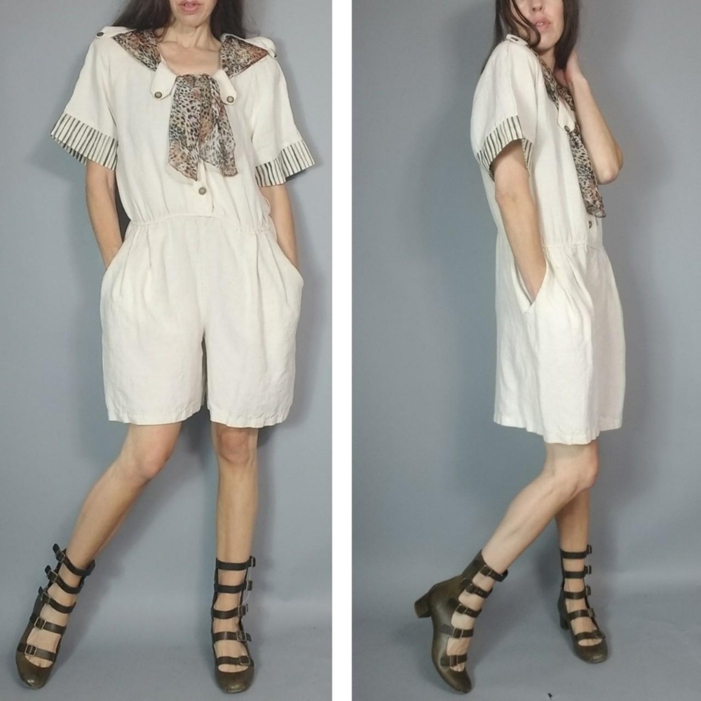 Vintage 90s Shorts Junpsuit Romper